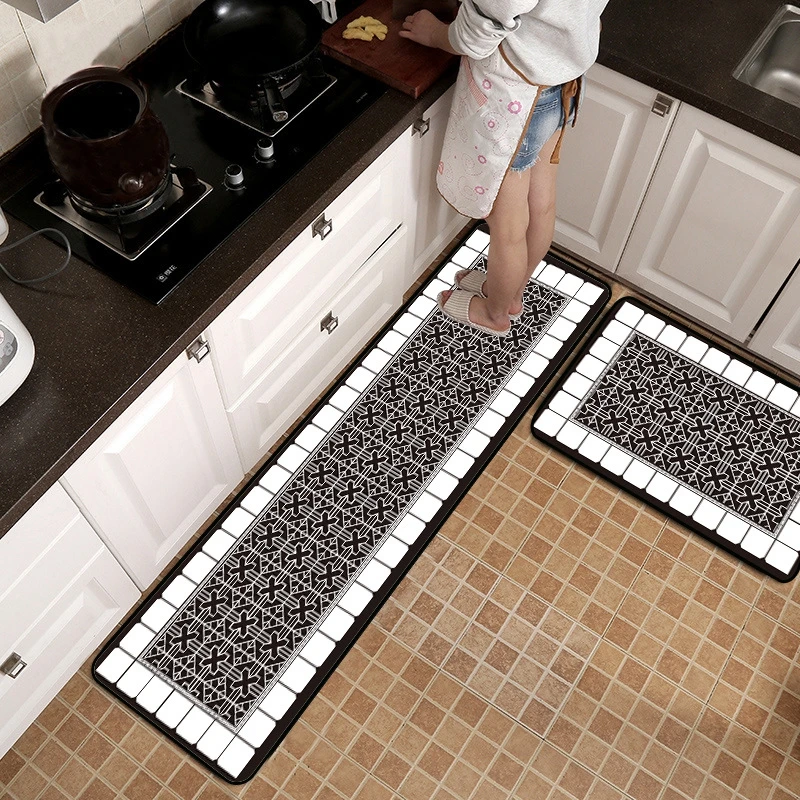 Nordic Style Kitchen Carpets Black White Geometric Area Rugs For Living Room Hallway Non-Slip Bedroom Bedside Floor Door Mats
Nordic Style Kitchen Carpets Black White Geometric Area Rugs For Living Room Hallway Non-Slip Bedroom Bedside Floor Door Mats