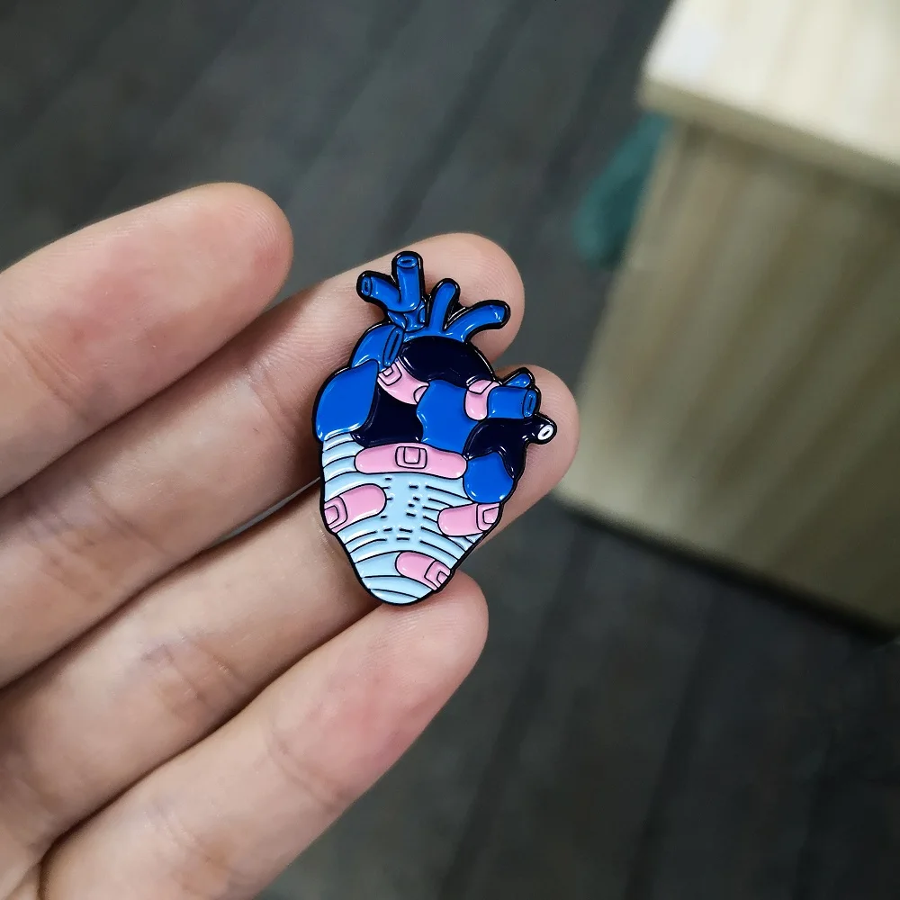 Blue band-aid heart Pin Human Heart Anatomy Enamel pins Brooches for Women Denim Jackets Accessories Lapel Pin For Gifts
Blue band-aid heart Pin Human Heart Anatomy Enamel pins Brooches for Women Denim Jackets Accessories Lapel Pin For Gifts