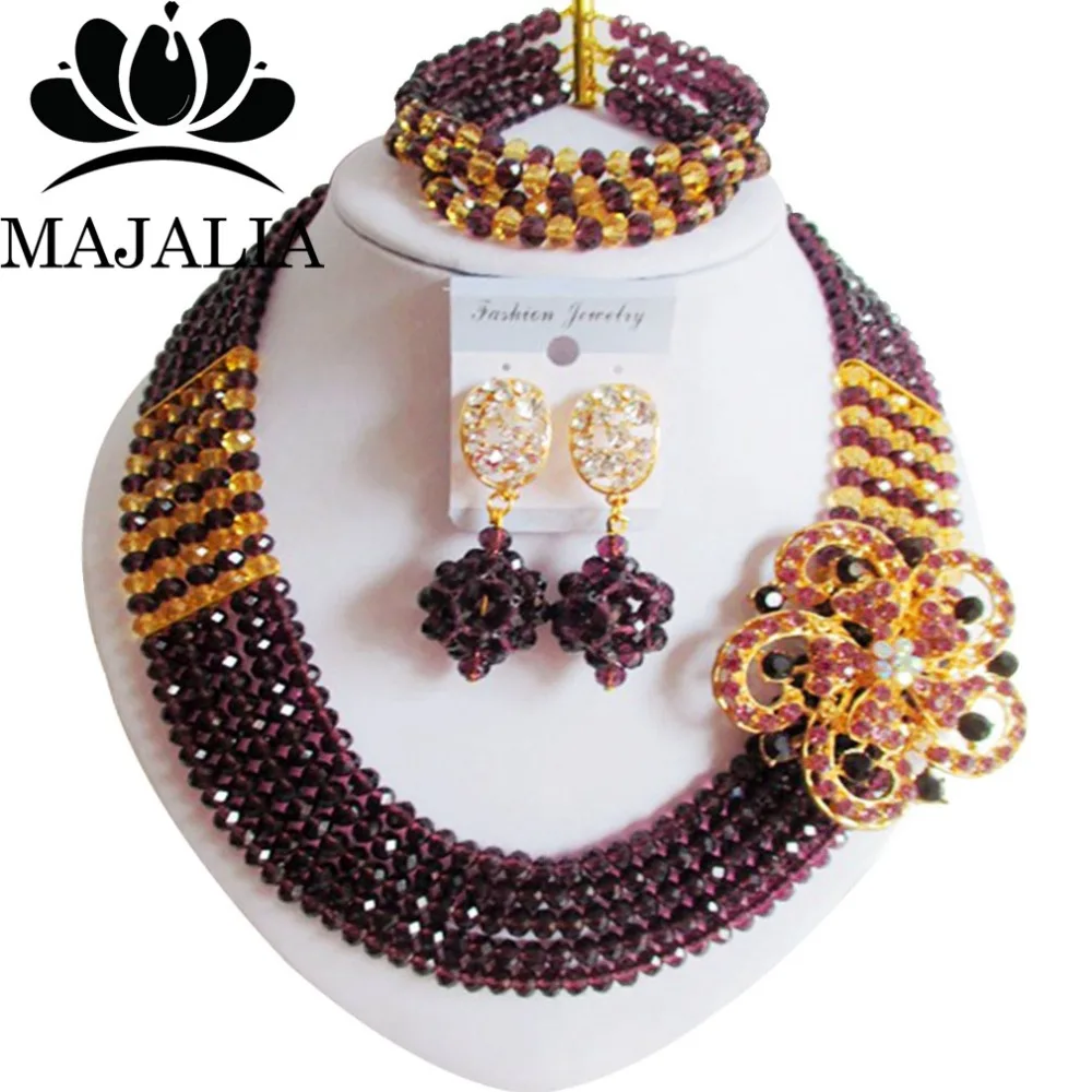 Fashion african jewelry set Dark Purple nigerian wedding african beads jewelry set crystal Free shipping Majalia-240
Fashion african jewelry set Dark Purple nigerian wedding african beads jewelry set crystal Free shipping Majalia-240