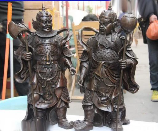 China Copper FengShui Home Evil MenShen Door God Deva kings General Warrior Pair
China Copper FengShui Home Evil MenShen Door God Deva kings General Warrior Pair