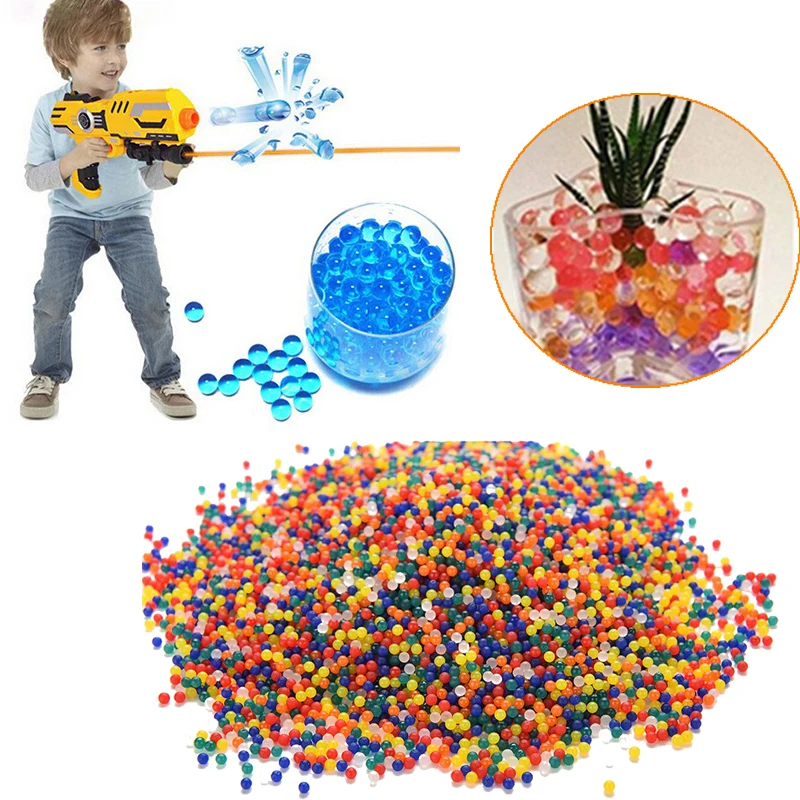 Hot Sale 1000pcs/5bag DIY water beads Pearl shaped Crystal Soil Water Beads Mud Grow Magic Jelly balls wedding Home Decor | Игрушки и