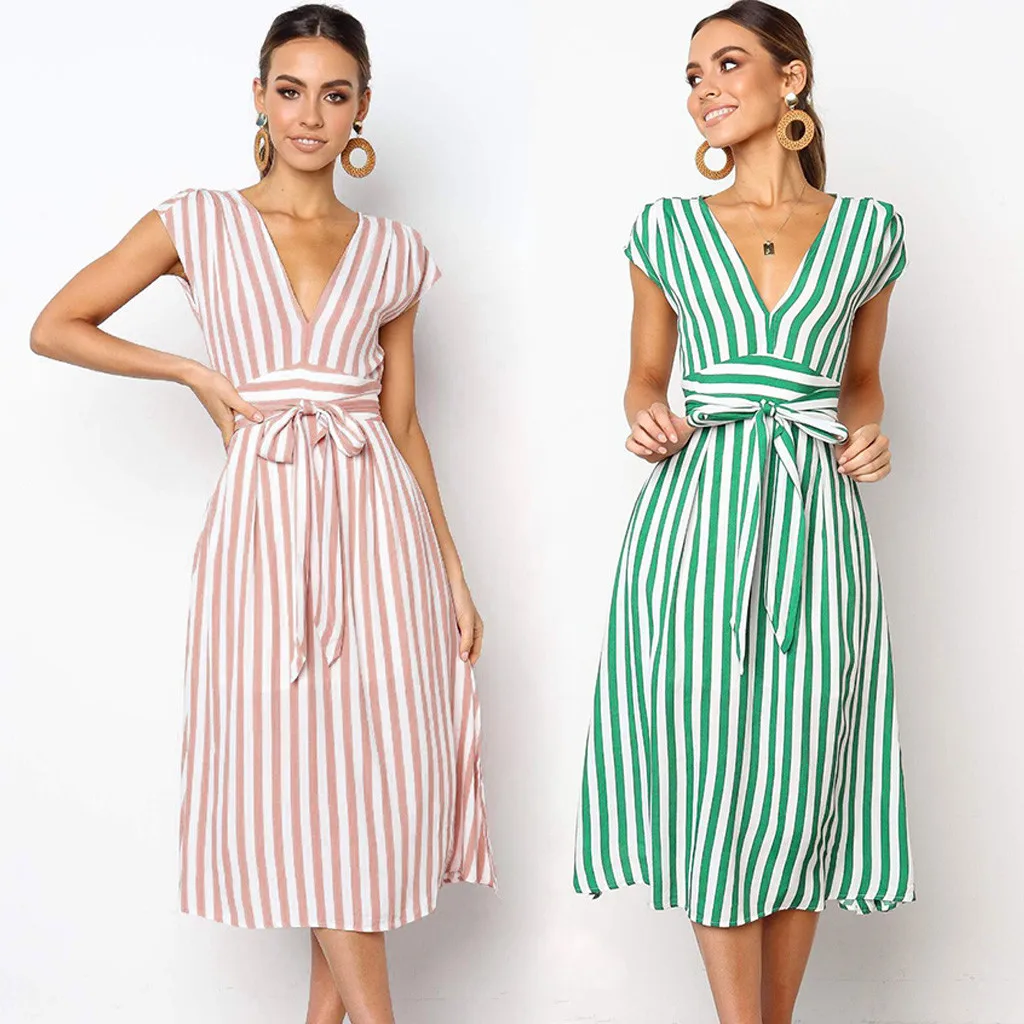 Women's Dresses Spring Summer Dress 2019 Vestidos Women Casual Stripe Printing Off Shoulder Sleeveless Dress Princess Dress
Women's Dresses Spring Summer Dress 2019 Vestidos Women Casual Stripe Printing Off Shoulder Sleeveless Dress Princess Dress