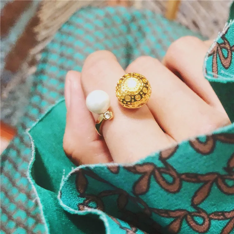 Big Simulated Pearl Ring 2018 Adjustable Metal Ball Statement Rings Fashion Jewelry Cute Gift Gold-color
Big Simulated Pearl Ring 2018 Adjustable Metal Ball Statement Rings Fashion Jewelry Cute Gift Gold-color