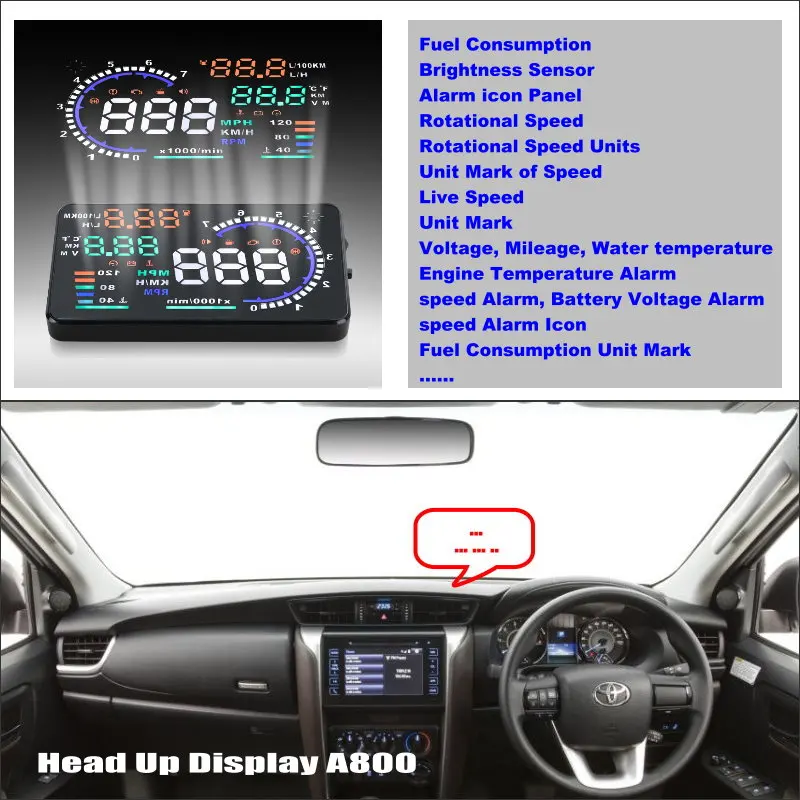 LiisleeCar HUD Head Up Display For TOYOTA Fortuner SW4 Innova Refkecting Windshield Screen Safe Driving Screen Projector
LiisleeCar HUD Head Up Display For TOYOTA Fortuner SW4 Innova Refkecting Windshield Screen Safe Driving Screen Projector