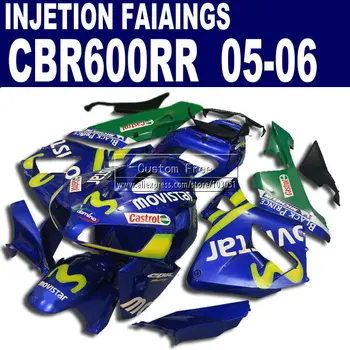 motorcycle injection molding fairings set for Honda blue movistar CBR 600 RR fairing 2005 2006 600RR CBR600RR 05 06 body kit
motorcycle injection molding fairings set for Honda blue movistar CBR 600 RR fairing 2005 2006 600RR CBR600RR 05 06 body kit