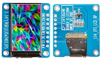 IPS 1.14 inch 8IN SPI HD TFT LCD Color Screen with Adapter Board ST7789 Drive IC 135*240
IPS 1.14 inch 8IN SPI HD TFT LCD Color Screen with Adapter Board ST7789 Drive IC 135*240