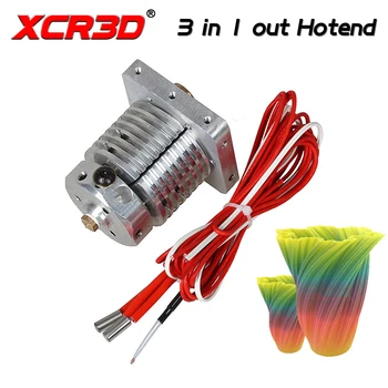 XCR3D Extruder 3D Printer Parts 3 in 1 out print head Colour Mixture 12/24V Heater 0.4/1.75mm for PLA/ABS Multi Color
XCR3D Extruder 3D Printer Parts 3 in 1 out print head Colour Mixture 12/24V Heater 0.4/1.75mm for PLA/ABS Multi Color