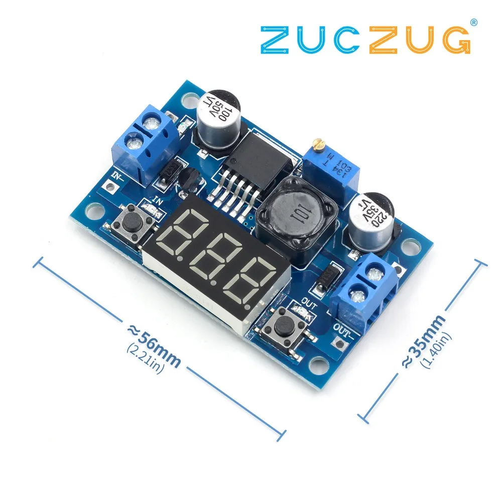 LM2596 Buck Step Down Power Converter Module LED Digital Voltmeter Display Adjustable Board DC-DC 2A Short Circuit
LM2596 Buck Step Down Power Converter Module LED Digital Voltmeter Display Adjustable Board DC-DC 2A Short Circuit