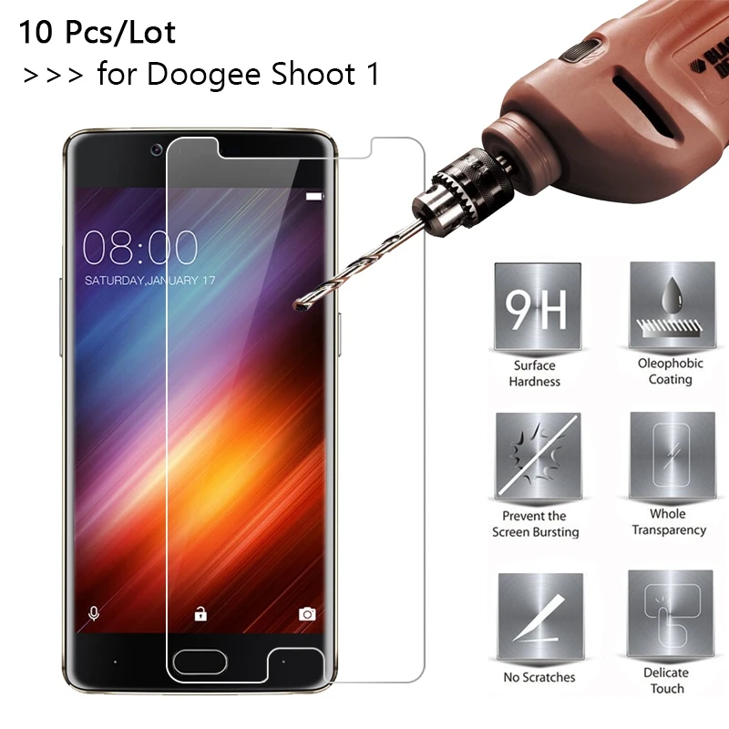 10 Pcs/Lot 2.5D 9H Premium Tempered Glass For Doogee shoot 1 Screen Protector Toughened protective film For Doogee shoot 1 Cover
10 Pcs/Lot 2.5D 9H Premium Tempered Glass For Doogee shoot 1 Screen Protector Toughened protective film For Doogee shoot 1 Cover