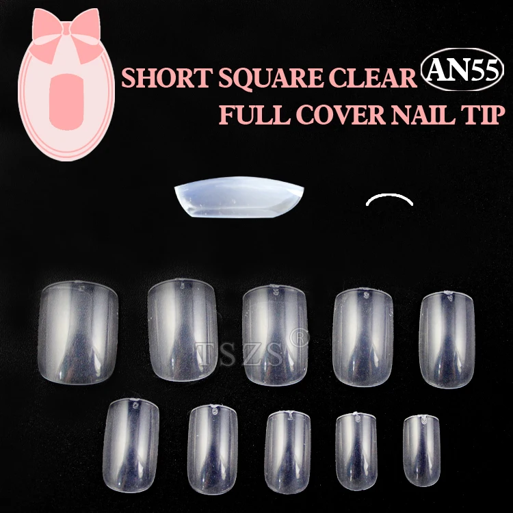 1bag/lot * 500pcs Clear Color short square Artificial full Nails for Nail Extension
1bag/lot * 500pcs Clear Color short square Artificial full Nails for Nail Extension