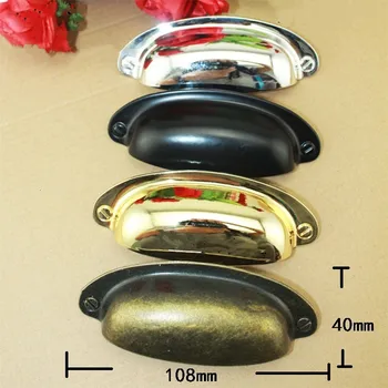 88mm vinatge style shell drawer cabinet pulls knobs bronze silver gold black cup / cover dresser door handles 3.5"
88mm vinatge style shell drawer cabinet pulls knobs bronze silver gold black cup / cover dresser door handles 3.5"