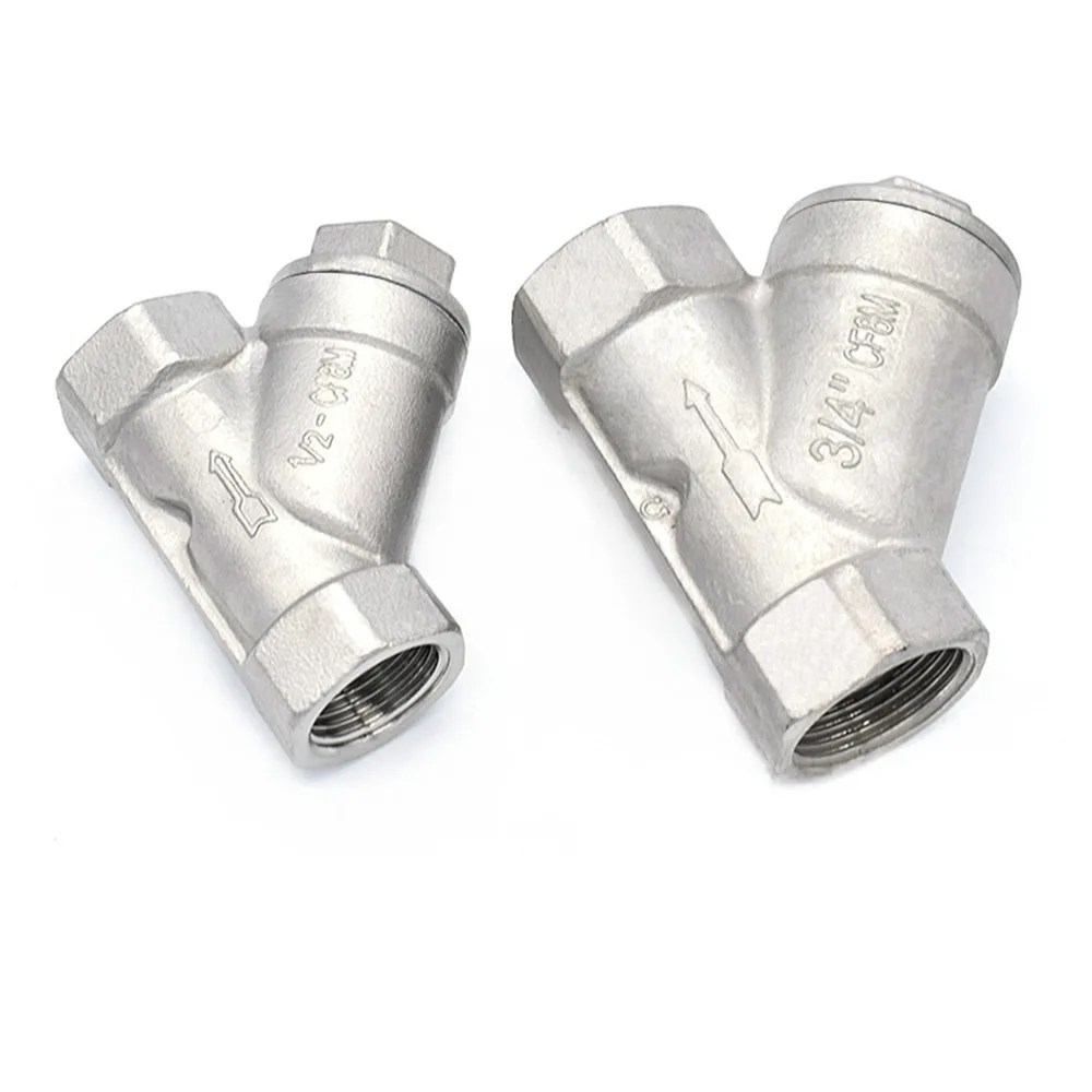 BSP 1/2" 3/4" 1" 1-1/4" 1-1/2" Female Inline Y Mesh Strainer Threads Filter 304 Stainless Steel filter valve
BSP 1/2" 3/4" 1" 1-1/4" 1-1/2" Female Inline Y Mesh Strainer Threads Filter 304 Stainless Steel filter valve