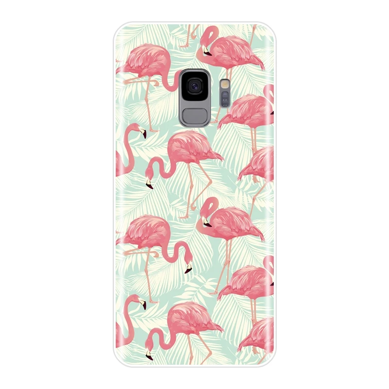 Fashion Flamingo Phone Case For Samsung Note 9 8 5 4 Silicone Soft Back Cover For Samsung Galaxy S5 S6 S7 Edge S8 S9 Plus Case