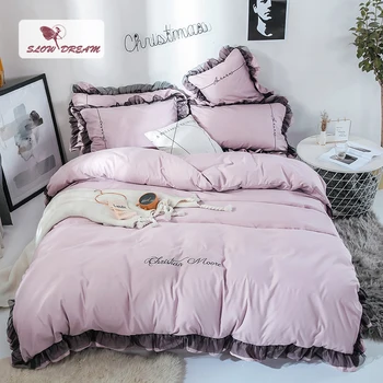 SlowDream Luxury Bedding Set Bed Linen Cotton Bedclothes Duvet Cover Set Bed Sheet Double Queen King Bedspread Lace Decoration
SlowDream Luxury Bedding Set Bed Linen Cotton Bedclothes Duvet Cover Set Bed Sheet Double Queen King Bedspread Lace Decoration