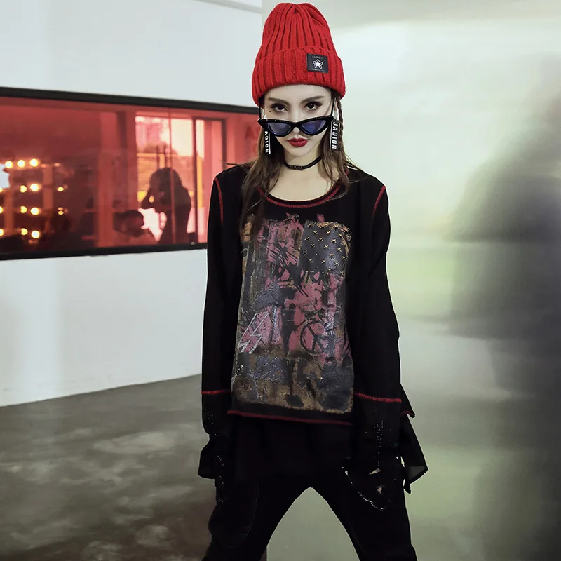 Punk Rave O Neck Soft Printing Bottoming Tees Vintage T Shirts Hip Hop Printing Patchwork Tops for woman Fashion Tees A110 Z20
Punk Rave O Neck Soft Printing Bottoming Tees Vintage T Shirts Hip Hop Printing Patchwork Tops for woman Fashion Tees A110 Z20