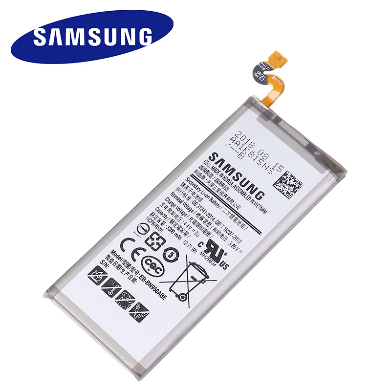 Original Samsung Replacement Battery EB-BN950ABE For Samsung GALAXY Note 8 N950 N950F N950U N950N 3300mAh Phone Batterie + Tools
Original Samsung Replacement Battery EB-BN950ABE For Samsung GALAXY Note 8 N950 N950F N950U N950N 3300mAh Phone Batterie + Tools