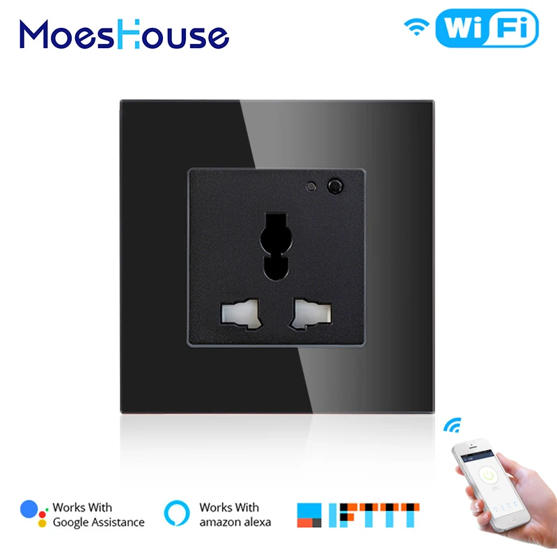 Universal WiFi Smart Wall Socket 13A Outlet Glass Panel French APP Remote Control Works with Amazon Echo Alexa Google Home
Universal WiFi Smart Wall Socket 13A Outlet Glass Panel French APP Remote Control Works with Amazon Echo Alexa Google Home