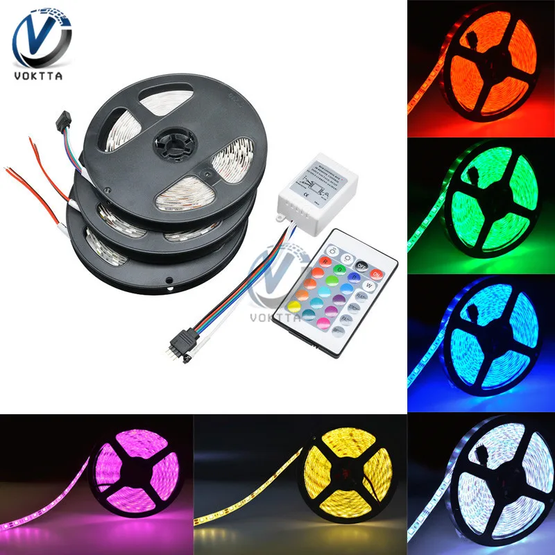 5 Meter Waterproof RGB Led Strip Light Tape 300Leds SMD 5050 DC 12V LED Strip Lighting Diode Ribbon Tape Flexible 5M 10 Colors
5 Meter Waterproof RGB Led Strip Light Tape 300Leds SMD 5050 DC 12V LED Strip Lighting Diode Ribbon Tape Flexible 5M 10 Colors