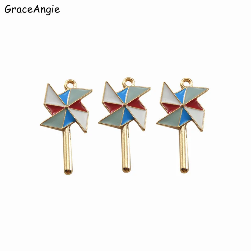 GraceAngie 4PCS Women Handmade Crafts Enamel Charm Windmill Shape Bracelet Earring Necklace Pendant DIY Jewelry Decorations
GraceAngie 4PCS Women Handmade Crafts Enamel Charm Windmill Shape Bracelet Earring Necklace Pendant DIY Jewelry Decorations
