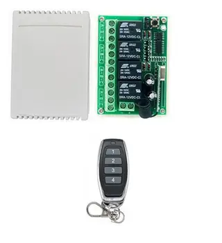 DC 12 V 4CH Radio Controller RF Wireless Push Remote Control Switch Transmitter Receiver garage door/window/lamp 433mhz
DC 12 V 4CH Radio Controller RF Wireless Push Remote Control Switch Transmitter Receiver garage door/window/lamp 433mhz