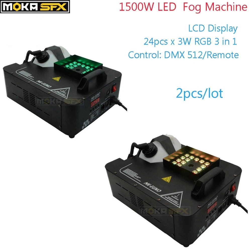 2 Pcs/lot 1500w dmx stage Smoke machine LED DMX512 Upward spraying Fog machine led rgb colorful effect for indoor dj club party
2 Pcs/lot 1500w dmx stage Smoke machine LED DMX512 Upward spraying Fog machine led rgb colorful effect for indoor dj club party