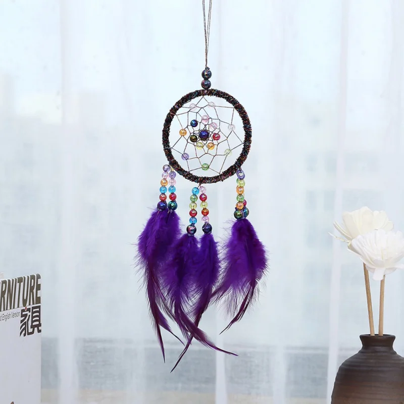 Natural Feathers Dream Catcher Handcraft Chic Hanging Ornaments Mini Car Dream Catcher wooden Beaded Bedroom Wall Decoration
Natural Feathers Dream Catcher Handcraft Chic Hanging Ornaments Mini Car Dream Catcher wooden Beaded Bedroom Wall Decoration