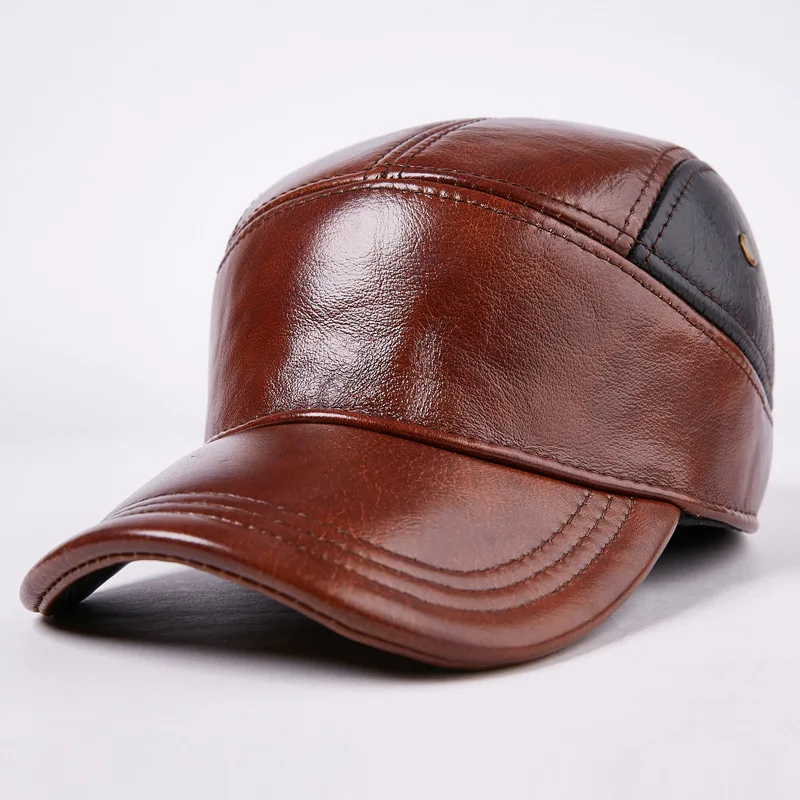 New Arrival Autumn Winter Leather Hat Men's Genuine Leather Hat Ear Protection Warm Peaked Thickening Cap Elderly Hat B-7193
New Arrival Autumn Winter Leather Hat Men's Genuine Leather Hat Ear Protection Warm Peaked Thickening Cap Elderly Hat B-7193