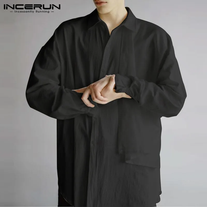 INCERUN 2019 Men Shirt Plain Lapel Neck Hip-hop Long Sleeve Tops Punk Style Chic Brand Irregular Shirts Men Plus Size Streetwear
INCERUN 2019 Men Shirt Plain Lapel Neck Hip-hop Long Sleeve Tops Punk Style Chic Brand Irregular Shirts Men Plus Size Streetwear