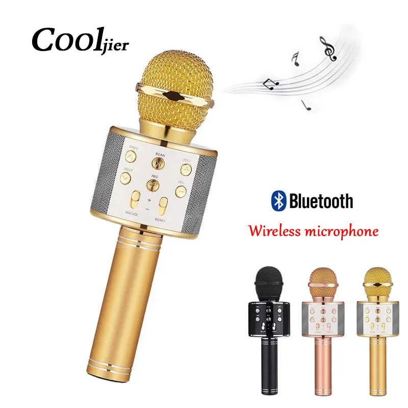 COOLJIER Wireless Bluetooth Microphone Speaker Handheld Mic Karaoke Microphone Music Player Singing Recorder KTV Microphone
COOLJIER Wireless Bluetooth Microphone Speaker Handheld Mic Karaoke Microphone Music Player Singing Recorder KTV Microphone