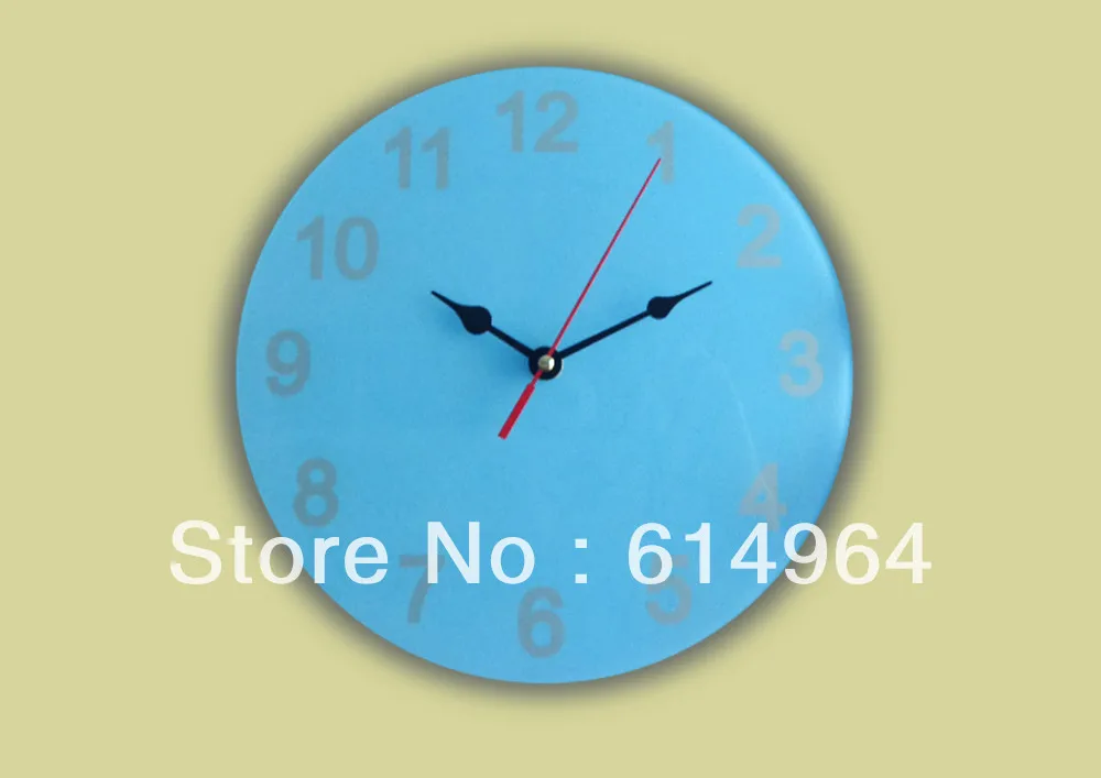 Whole sale fashion wall clock for Round shape 10 inch glass material house office using 25cm blue movement 1piece a gift
Whole sale fashion wall clock for Round shape 10 inch glass material house office using 25cm blue movement 1piece a gift