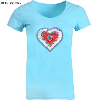 BLINGSTORY Plus Size Funny T Shirts Women Change Color Sequin Cotton T-shirt Short Sleeved V-neck Causal Tops 5XL
BLINGSTORY Plus Size Funny T Shirts Women Change Color Sequin Cotton T-shirt Short Sleeved V-neck Causal Tops 5XL