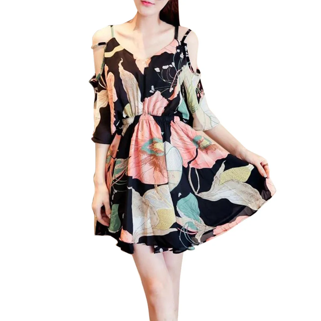 Women Fashion Off Shoulder Summer Dress Short Sleeve Slim Strap Floral dresses woman party night vestidos verano 2019 NEW
Women Fashion Off Shoulder Summer Dress Short Sleeve Slim Strap Floral dresses woman party night vestidos verano 2019 NEW