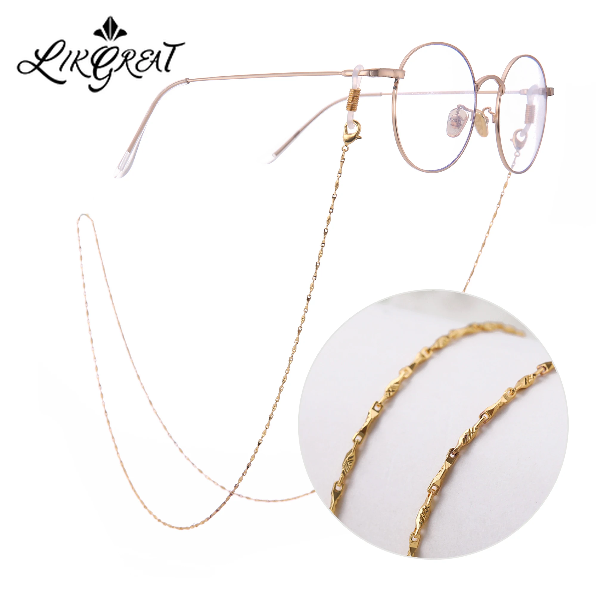 LIKGREAT 78cm Fashion Rhombus Metal Glasses Chain Eyewear Holder Accessories Sunglasses Straps Landyard Rope Cord for Eyeglasses
LIKGREAT 78cm Fashion Rhombus Metal Glasses Chain Eyewear Holder Accessories Sunglasses Straps Landyard Rope Cord for Eyeglasses