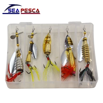 SEAPESCA 5Pcs/lot Spinner Fishing Lure Artificial Bait Spoon Lures With Treble Hooks Copper VIB Sequins Fishing Tackle JK23
SEAPESCA 5Pcs/lot Spinner Fishing Lure Artificial Bait Spoon Lures With Treble Hooks Copper VIB Sequins Fishing Tackle JK23