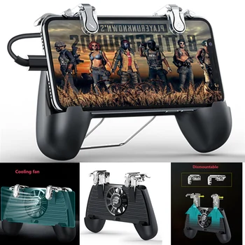 Mobile Phone PUBG Gamepad for iphone iOS & Android Smart Phones L1 R1 Game Shooter Controller with Cooler Cooling Fan Gamepad
Mobile Phone PUBG Gamepad for iphone iOS & Android Smart Phones L1 R1 Game Shooter Controller with Cooler Cooling Fan Gamepad