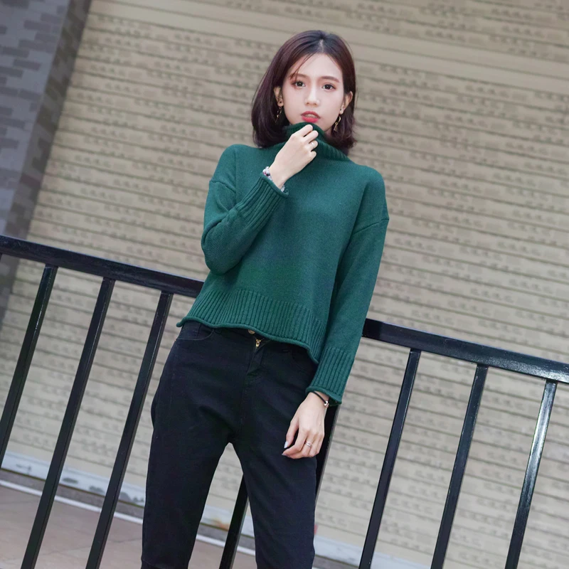 Turtleneck Sweater 2019 Autumn Winter Pure color Knitted Women Pullovers Long sleeves Thicken Warm Soft Cashmere Pullover AK093
Turtleneck Sweater 2019 Autumn Winter Pure color Knitted Women Pullovers Long sleeves Thicken Warm Soft Cashmere Pullover AK093
