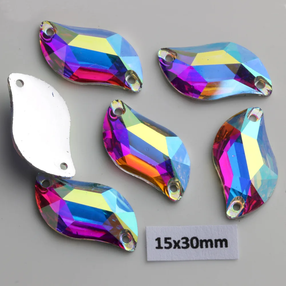 Free Shipping! 50pcs/Lot, 15*30mm Crystal AB / Clear AB Flat Back #3233 S-shaped Resin Sew On Stones
Free Shipping! 50pcs/Lot, 15*30mm Crystal AB / Clear AB Flat Back #3233 S-shaped Resin Sew On Stones