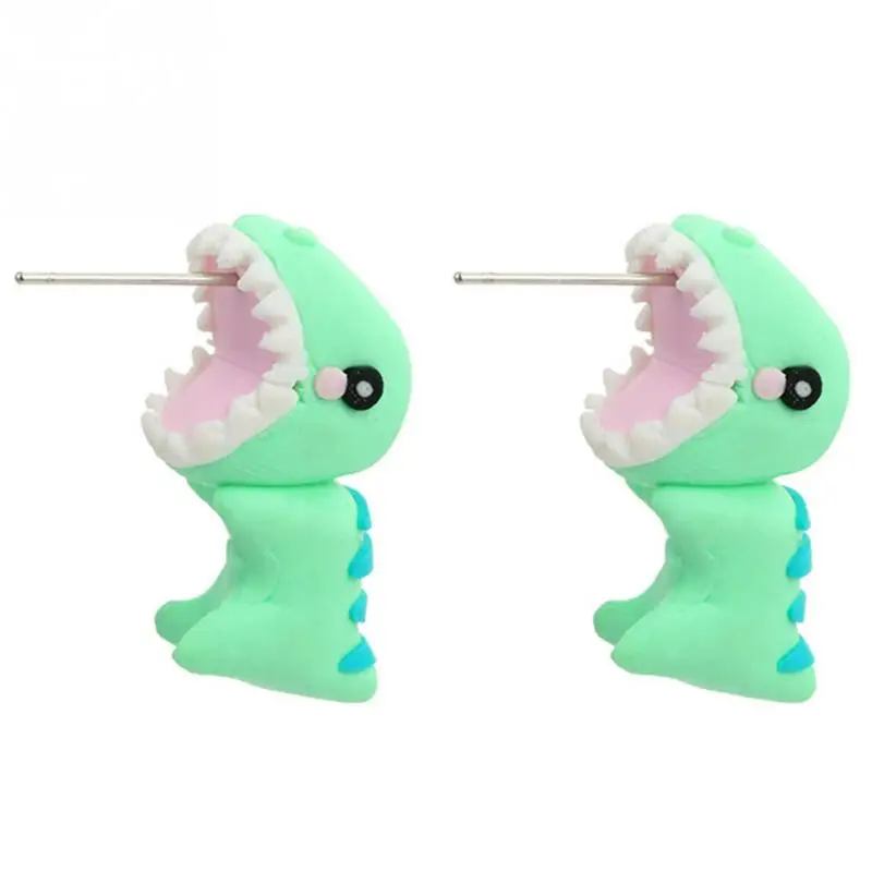Handmade Polymer Clay Soft Cute Dinosaur Earrings For Women Fashion Tyrannosaurus Animal Piercing Bite Ear Stud Earring Jewelry
Handmade Polymer Clay Soft Cute Dinosaur Earrings For Women Fashion Tyrannosaurus Animal Piercing Bite Ear Stud Earring Jewelry