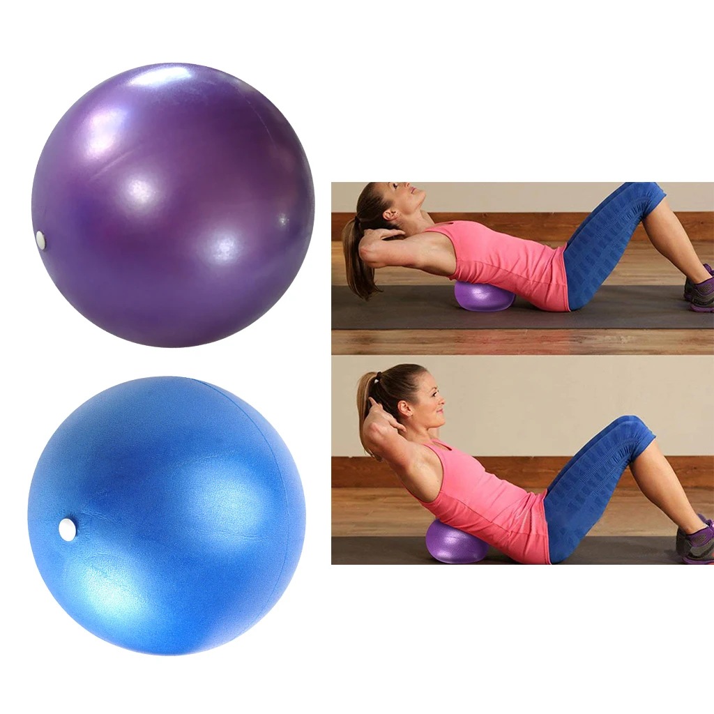 2Pcs Heavy Duty 25cm / 9.84 inch PVC Fitness Yoga Ball Smooth Balancing Training Gym Workout Equipment Sports for Body Building