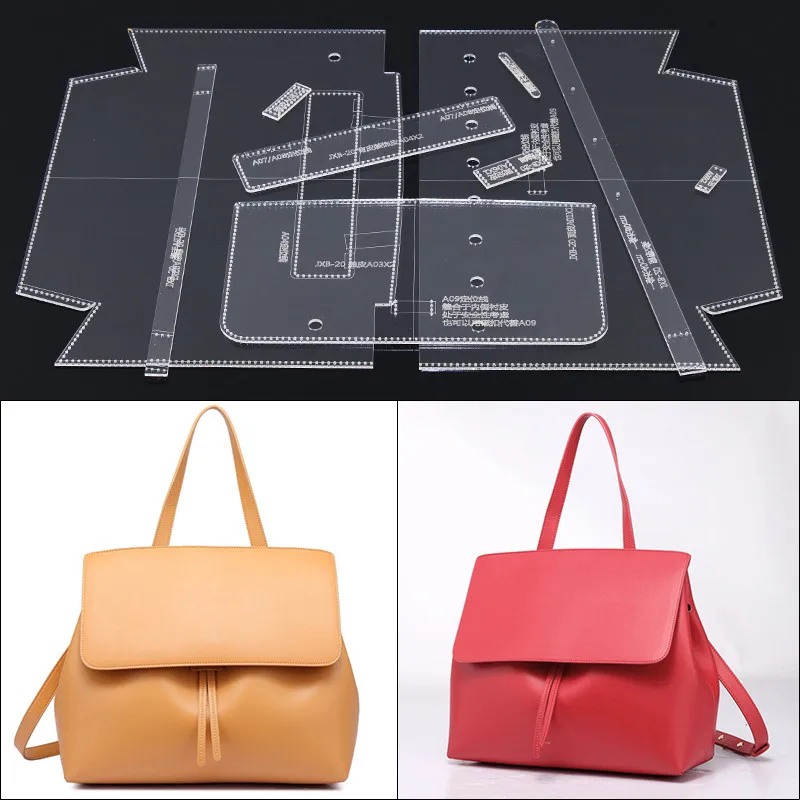 1set Acrylic Stencil Template For DIY Leather Handmade Craft women handbag Shoulder bag Sewing Pattern 29*24*9cm
1set Acrylic Stencil Template For DIY Leather Handmade Craft women handbag Shoulder bag Sewing Pattern 29*24*9cm