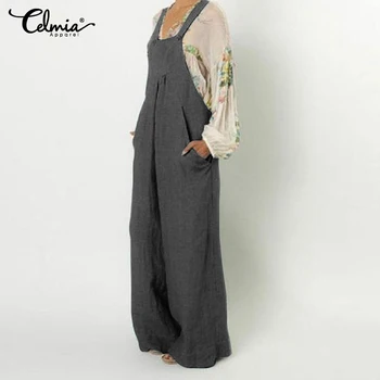 Women Loose Solid Jumpsuit Celmia 2020 Summer Strap Dungaree Wide Leg Trousers Ladies Overall Pants Casual Playsuits Plus Size
Women Loose Solid Jumpsuit Celmia 2020 Summer Strap Dungaree Wide Leg Trousers Ladies Overall Pants Casual Playsuits Plus Size