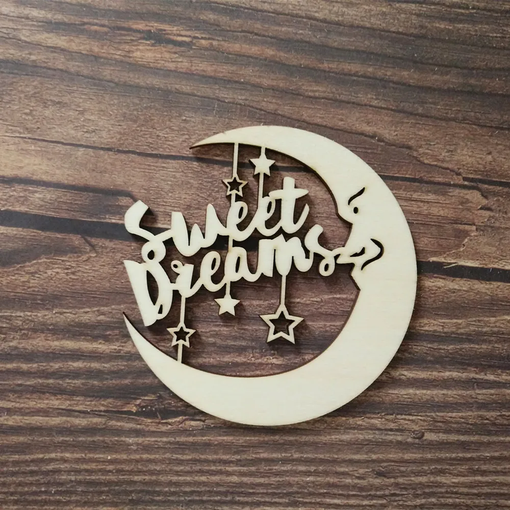 10pcs Laser Cut Unfinished Wooden Sweet Dream Moon Home Decor Wall Hanging Art Wedding Decorations DIY Craft Scrapbooking
10pcs Laser Cut Unfinished Wooden Sweet Dream Moon Home Decor Wall Hanging Art Wedding Decorations DIY Craft Scrapbooking