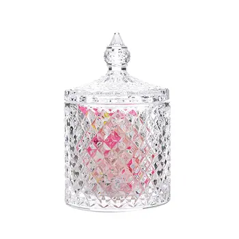 Quail 12 Oz Food Jar, Crystal Diamond Faceted Jar with Crystal Lid, Wedding Candy Jars, Crystal Jewelry Box, Makeup Brush Bucket
Quail 12 Oz Food Jar, Crystal Diamond Faceted Jar with Crystal Lid, Wedding Candy Jars, Crystal Jewelry Box, Makeup Brush Bucket