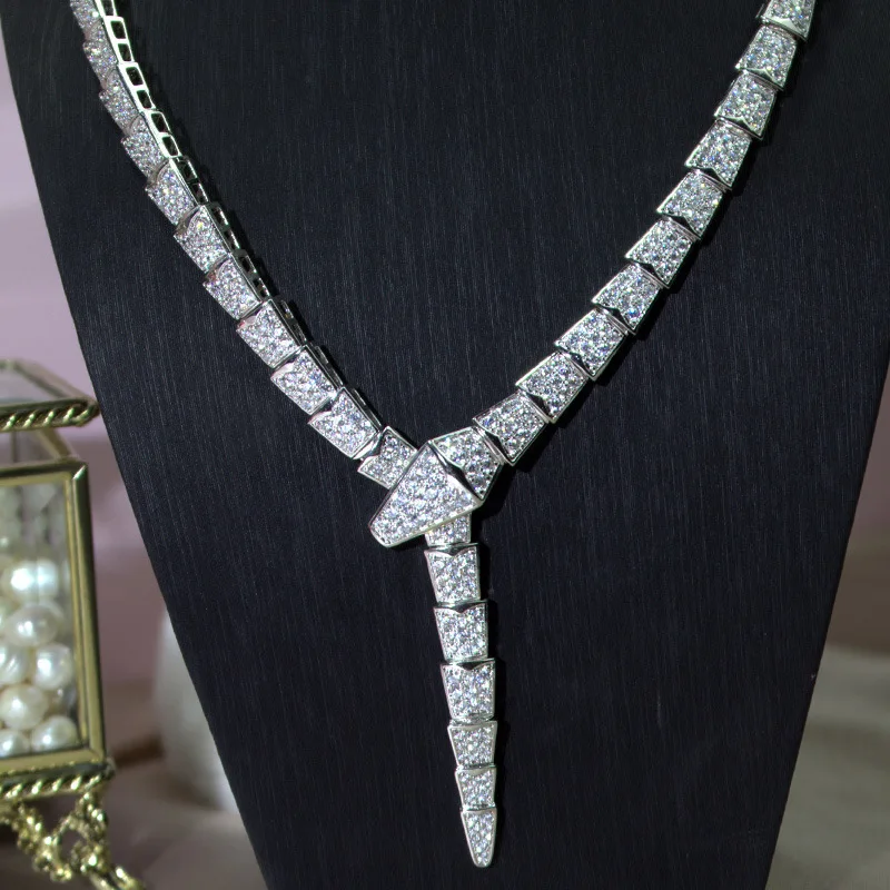 Luxury Jewelry Cubic Zirconia Silver snake Necklace,fashion famous brand snake head animal mother of pendant
Luxury Jewelry Cubic Zirconia Silver snake Necklace,fashion famous brand snake head animal mother of pendant