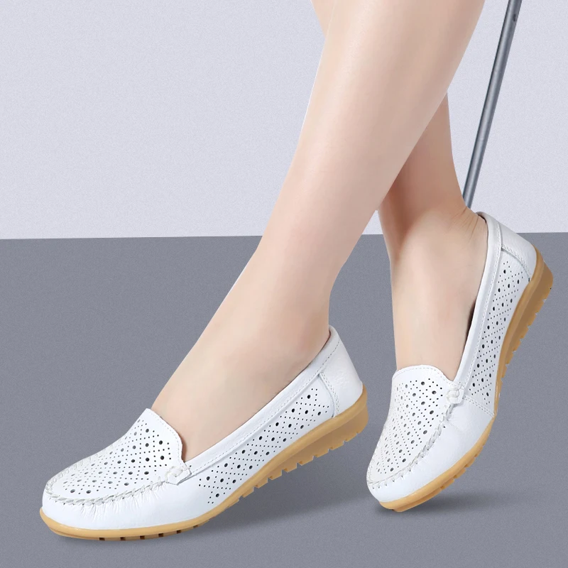 New Arrival Women Flats Shoes Lightweight Loafers Shoes Woman Slip On Ballet Flats Cutout Leather Shoe Ladies Black White Flat
New Arrival Women Flats Shoes Lightweight Loafers Shoes Woman Slip On Ballet Flats Cutout Leather Shoe Ladies Black White Flat