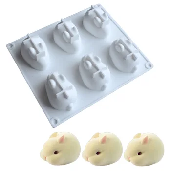 6 even Mousse Rabbit Silicone cake mould Fondant baking cake decorating tool Ice cream soap mold
6 even Mousse Rabbit Silicone cake mould Fondant baking cake decorating tool Ice cream soap mold