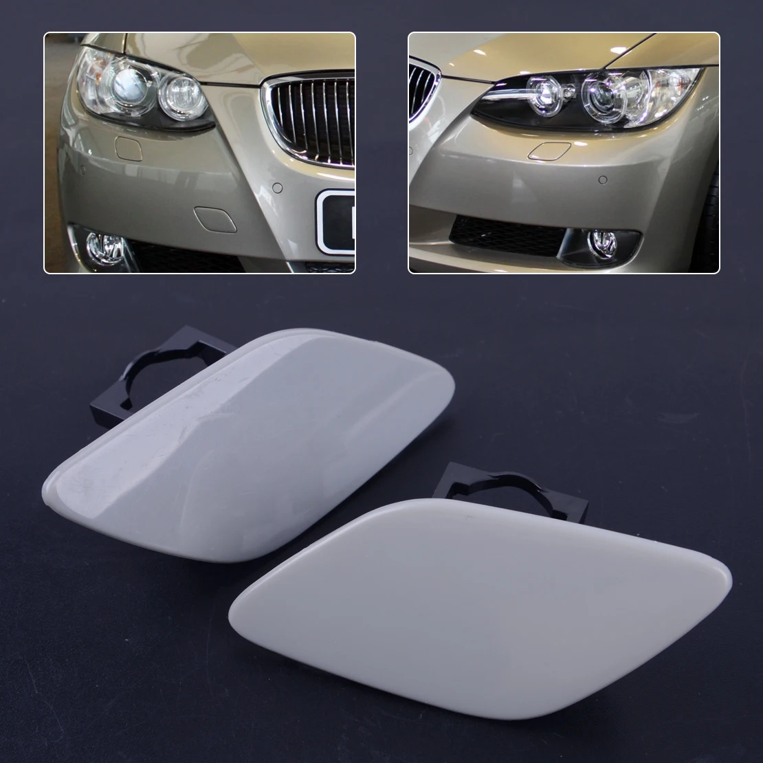 2x Headlight Washer Cover Bumper Flap Left+Right For BMW E92 E93 3 Series 335xi