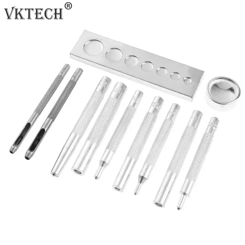 11pcs/set Metal Leather Tools for Leather Hole Punches Snap Fastener Installation Kit Rivet Setter Base Leather Tool Kit
11pcs/set Metal Leather Tools for Leather Hole Punches Snap Fastener Installation Kit Rivet Setter Base Leather Tool Kit