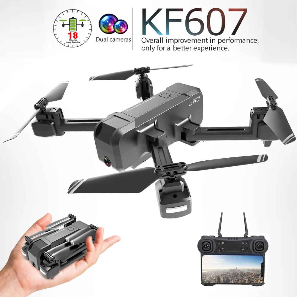 Newest kf607 Quadcopter with Wifi FPV 4K/1080P HD Dual Camera Optical Flow Selfie Drone Foldable Mini Dron VS SG106 visuo xs816
Newest kf607 Quadcopter with Wifi FPV 4K/1080P HD Dual Camera Optical Flow Selfie Drone Foldable Mini Dron VS SG106 visuo xs816