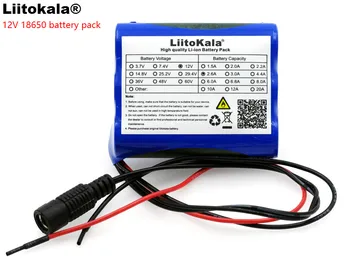 

Liitokala New 12 V 2600 mAh lithium-ion Battery pack Monitor CCTV Camera battery 12.6 V to 11.1 V 18650 backup power